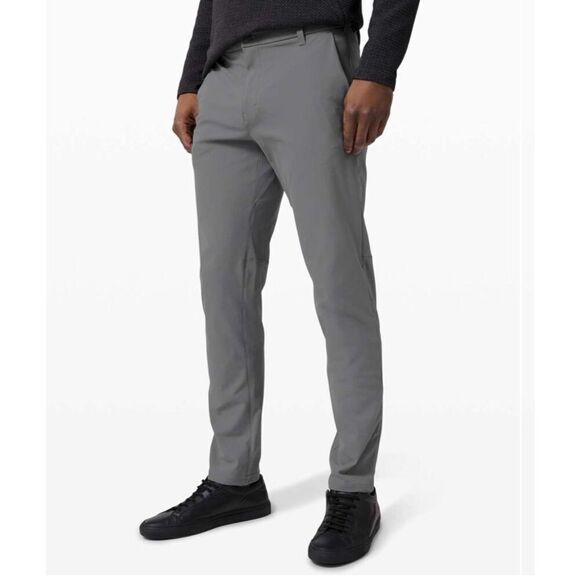 Lululemon Commission Pant Classic Asphalt Grey, Men’s Size 38 Warpstream - Picture 1 of 11